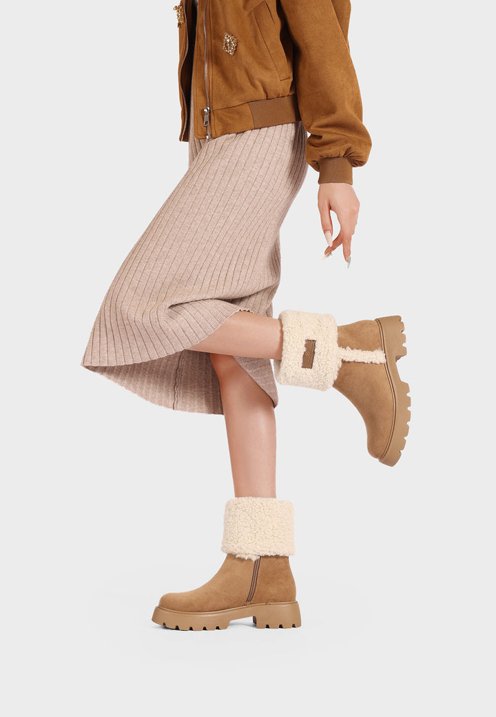 Sneakers invernali casual da donna con plateau spesso, comode e Sneakers invernali casual da donna con plateau spesso, comode e