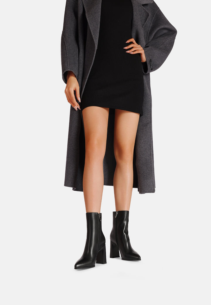 Stivaletti Donna QUEEN HELENA Con Tacco 10cm E Zip Laterale - Punta A Spillo In Ecopelle - Foto 10