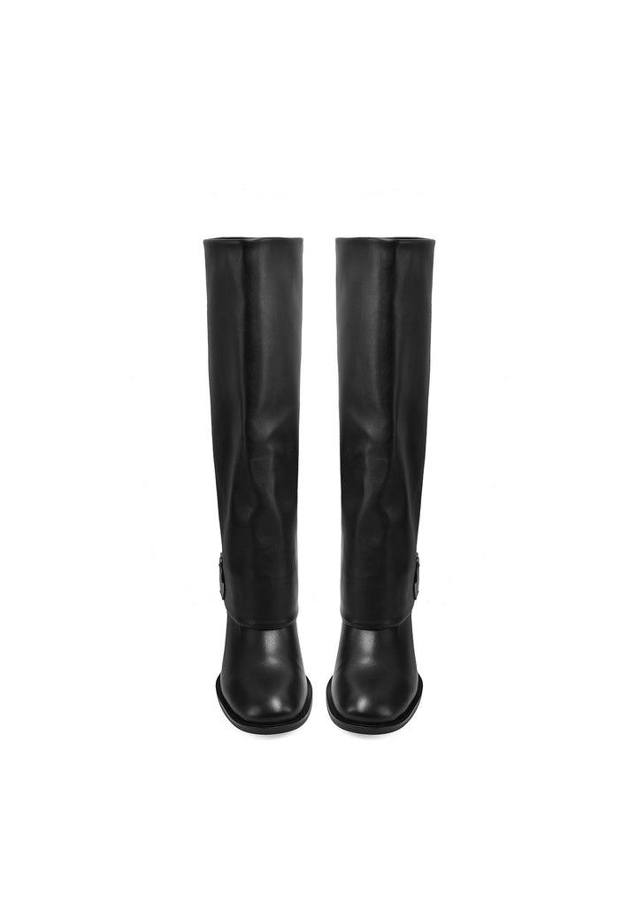 Stivali donna alti eleganti con tacco basso e gambale lungo