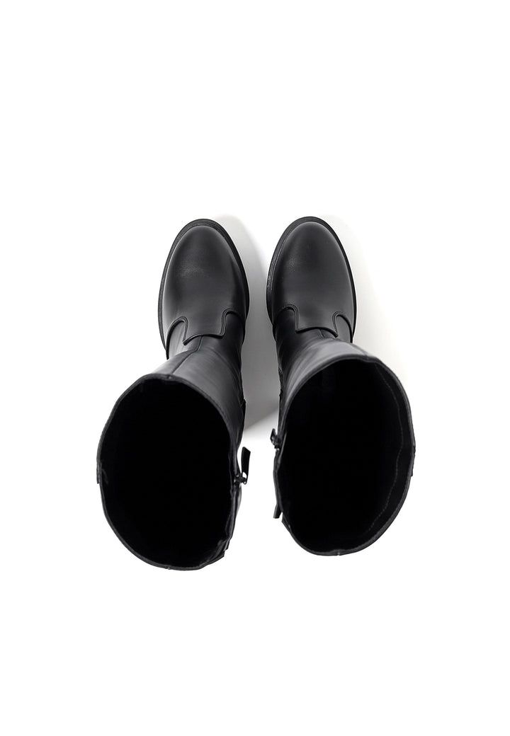 stivali da donna con tacco alto e gambale al polpaccio colore nero