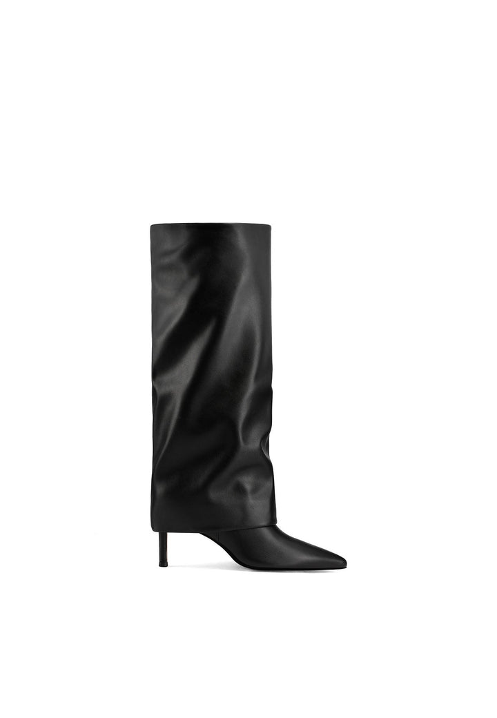 stivali da donna con tacco a spillo neri K4076 queen helena