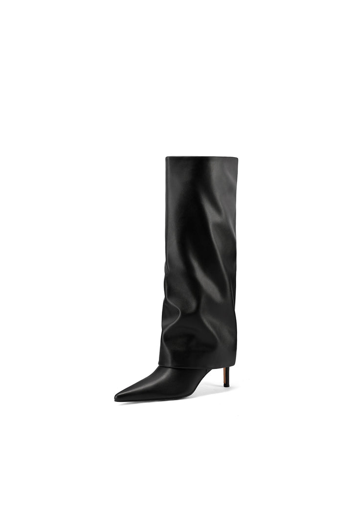 stivali da donna con tacco a spillo neri K4076 queen helena