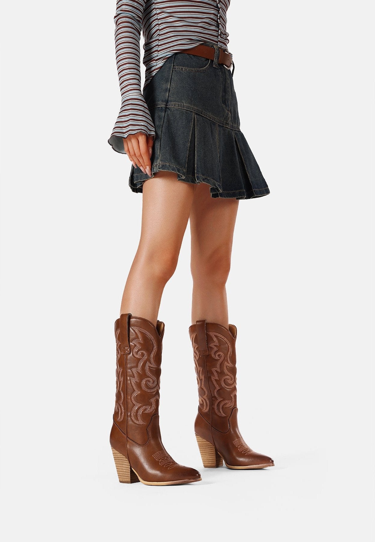 Texani Marroni Outfit Stivali Texani Con Jeans Outfit Camperos