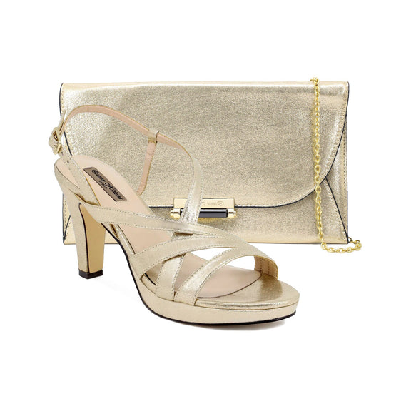 CUSHIONAIRE Sandali Tacco Largo Donna In Pelle Vegana – Con Memory Foam, Marrone Chiaro, 38 EU - 4